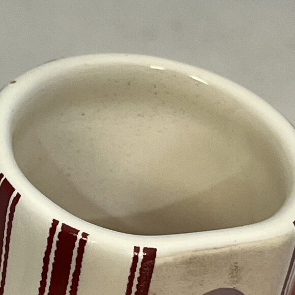 Vintage 2004 Square Nest Ceramic Napkin Rings Holders Christmas Tree Set Of Four - Picture 16 of 16